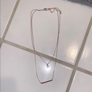 Rose gold layered necklace